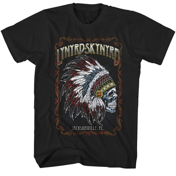 Live Nation Other - Lynyrd Skynyrd Chieftain Skull Black Shirt